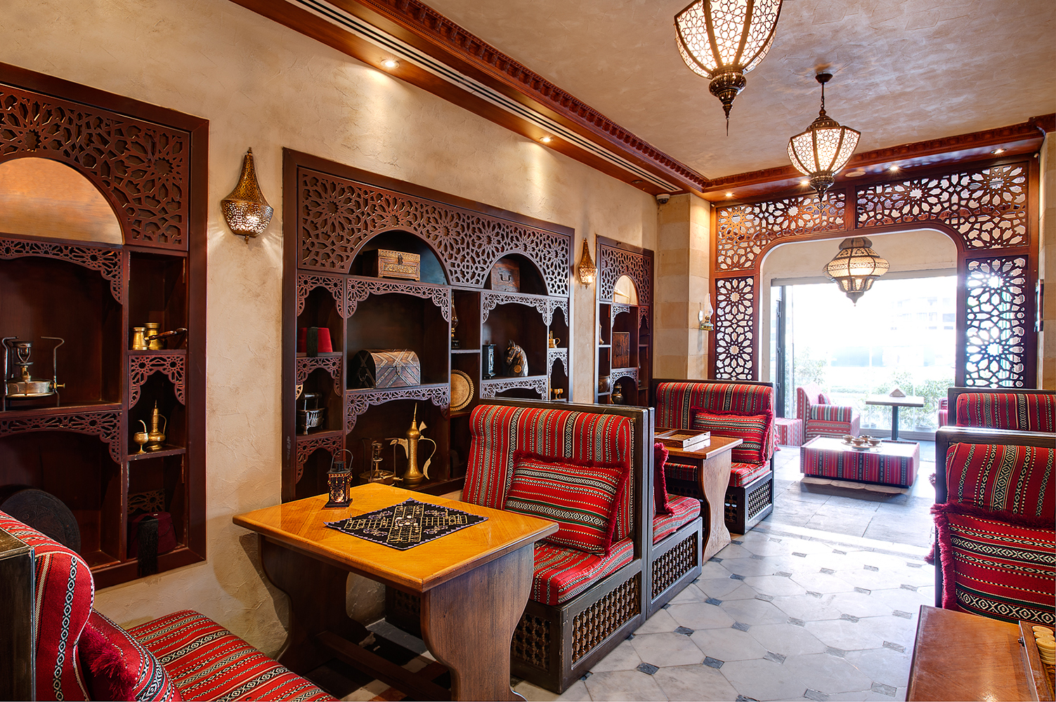 Arabic restaurant interior